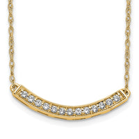 Load image into Gallery viewer, 14k Diamond Curved Bar 18 inch Necklace
