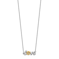 Load image into Gallery viewer, 14k Two-tone LOVE Moving Diamond 18in Necklace
