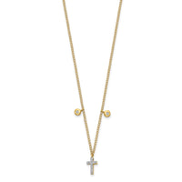 Load image into Gallery viewer, 14k Diamond Cross 18 inch Necklace
