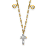 Load image into Gallery viewer, 14k Diamond Cross 18 inch Necklace
