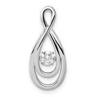 Load image into Gallery viewer, 14k White Gold 1/4ct. Moving Diamond Infinity Slide Pendant

