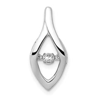 Load image into Gallery viewer, 14k White Gold 1/10ct. Moving Diamond Slide Pendant
