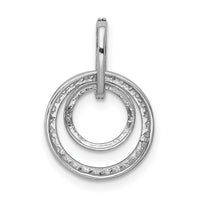 Load image into Gallery viewer, 14k White Gold 1/4ct. Diamond Double Circle Dangle Pendant
