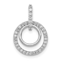 Load image into Gallery viewer, 14k White Gold 1/4ct. Diamond Double Circle Dangle Pendant

