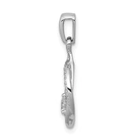 Load image into Gallery viewer, 14k White Gold 1/3ct. Diamond Fancy Circle and Teardrop Pendant
