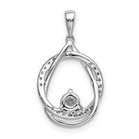 Load image into Gallery viewer, 14k White Gold 1/3ct. Diamond Fancy Circle and Teardrop Pendant

