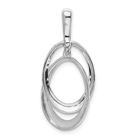 Load image into Gallery viewer, 14k White Gold 1/20ct. Diamond Double Oval Pendant

