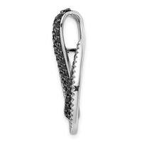 Load image into Gallery viewer, 14k White Gold 1 1/10ct. Black and White Diamond Twist Loop Slide
