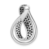 Load image into Gallery viewer, 14k White Gold 1 1/10ct. Black and White Diamond Twist Loop Slide
