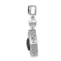 Load image into Gallery viewer, 14k White Gold 1/4ct. White and Blue Diamond Dangle Pendant
