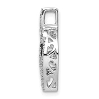 Load image into Gallery viewer, 14k White Gold 1/3ct. White and Black Diamond Fancy Curve Chain Slide
