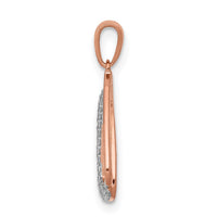 Load image into Gallery viewer, 14k Rose Gold 1/6ct. Diamond Double Triangle Pendant
