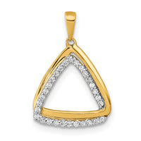 Load image into Gallery viewer, 14k 1/6ct. Diamond Double Triangle Pendant
