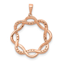 Load image into Gallery viewer, 14k Rose Gold 1/5ct. Diamond Twisted Pendant
