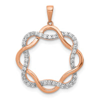 Load image into Gallery viewer, 14k Rose Gold 1/5ct. Diamond Twisted Pendant
