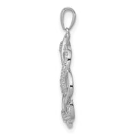 Load image into Gallery viewer, 14k White Gold 1/5ct. Diamond Twisted Pendant
