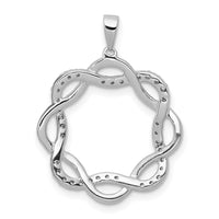 Load image into Gallery viewer, 14k White Gold 1/5ct. Diamond Twisted Pendant
