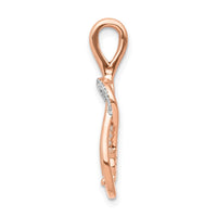 Load image into Gallery viewer, 14k Rose Gold 1/6ct. Diamond Square Knot Slide Pendant
