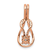Load image into Gallery viewer, 14k Rose Gold 1/6ct. Diamond Square Knot Slide Pendant
