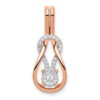 Load image into Gallery viewer, 14k Rose Gold 1/6ct. Diamond Square Knot Slide Pendant
