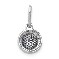 Load image into Gallery viewer, 14k White Gold White/Blue Diamond Circle Cluster Pendant
