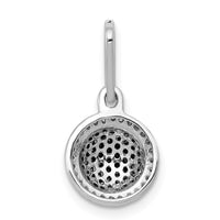 Load image into Gallery viewer, 14k White Gold White/Black Diamond Circle Cluster Pendant
