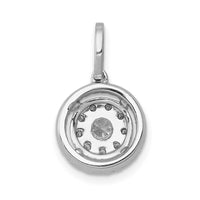 Load image into Gallery viewer, 14k White Gold 1/2ct. Diamond Round Halo Cluster Pendant
