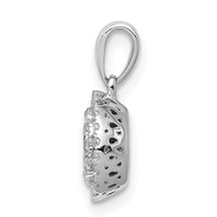 Load image into Gallery viewer, 14k White Gold 1/3ct. Diamond Round Halo Cluster Pendant
