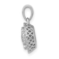 Load image into Gallery viewer, 14k White Gold 1/2ct. Diamond Round Halo Cluster Pendant
