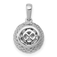 Load image into Gallery viewer, 14k White Gold 1/2ct. Diamond Round Halo Cluster Pendant
