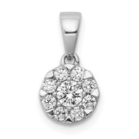 Load image into Gallery viewer, 14k White Gold 1/3ct. Diamond Circle Cluster Pendant
