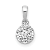 Load image into Gallery viewer, 14k White Gold 1/4ct. Diamond Circle Cluster Pendant
