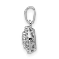 Load image into Gallery viewer, 14k White Gold 1/4ct. Diamond Round Halo Cluster Pendant
