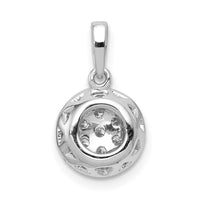 Load image into Gallery viewer, 14k White Gold 1/4ct. Diamond Round Halo Cluster Pendant
