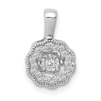 Load image into Gallery viewer, 14k White Gold 1/10ct. Vibrant Moving Diamond Pendant
