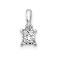 Load image into Gallery viewer, 14k White Gold 1/10ct. Diamond Square Pendant
