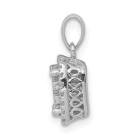 Load image into Gallery viewer, 14k White Gold 1/2ct. Diamond Square Cluster Pendant
