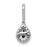 Load image into Gallery viewer, 14k White Gold 1/4ct. Blue/White Diamond Teardrop Pendant
