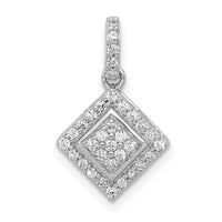 Load image into Gallery viewer, 14k White Gold 1/4ct. Diamond Cluster Pendant
