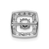 Load image into Gallery viewer, 14k White Gold 3/8ct. Vibrant Moving Diamond Square Chain Slide
