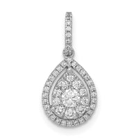Load image into Gallery viewer, 14k White Gold 1/3ct. Diamond Teardrop Pendant
