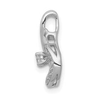 Load image into Gallery viewer, 14k White Gold 1/8ct. Diamond Teardrop Chain Slide
