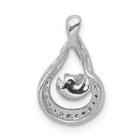 Load image into Gallery viewer, 14k White Gold 1/8ct. Diamond Teardrop Chain Slide
