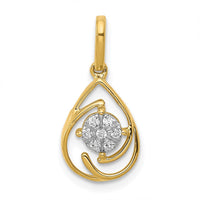Load image into Gallery viewer, 14k Polished 1/15ct. Diamond Fancy Teardrop Pendant
