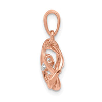 Load image into Gallery viewer, 14k Rose Gold 1/5ct. Vibrant Diamond Intertwined Rings Pendant
