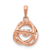 Load image into Gallery viewer, 14k Rose Gold 1/5ct. Vibrant Diamond Intertwined Rings Pendant
