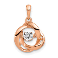 Load image into Gallery viewer, 14k Rose Gold 1/5ct. Vibrant Diamond Intertwined Rings Pendant
