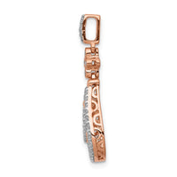Load image into Gallery viewer, 14k Rose Gold 1/3ct. Diamond Double Teardrop Dangle Pendant
