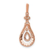 Load image into Gallery viewer, 14k Rose Gold 1/3ct. Diamond Double Teardrop Dangle Pendant
