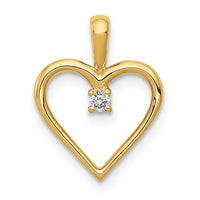 Load image into Gallery viewer, 14k AA .03ct. Diamond Heart Pendant
